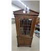 Image 3 : Walnut Krug Glass Door China Cabinet 74 x 30 x 15"