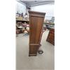 Image 6 : Walnut Krug Glass Door China Cabinet 74 x 30 x 15"