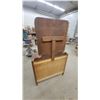 Image 6 : Vintage Art Deco Waterfall Style Three-Drawer Dresser with Mirror on Casters 65 x 37 x 17"