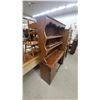 Image 2 : Traditional Dark Wood Desk with Integrated Hutch, Three Drawers, and Two-Shelf Display 71 x 44 x