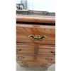 Image 4 : Oak Five-Drawer Chest of Drawers with Brass Bail Pulls 45 x 33 x 17"