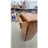 Image 5 : Oak Five-Drawer Chest of Drawers with Brass Bail Pulls 45 x 33 x 17"