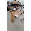 Image 1 : Mid-Century Modern Burl Wood Veneer Dining Table 29 x 48 x 36" with Chrome Base and 12" Leaf