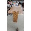 Image 4 : Mid-Century Modern Burl Wood Veneer Dining Table 29 x 48 x 36" with Chrome Base and 12" Leaf