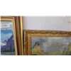 Image 5 : Two Framed Landscape Paintings, Lake with Mountains and River with Hills Scenes Biggest 23 x 29"