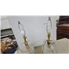 Image 2 : Pair of Vintage Mid-Century Clear Faceted Glass Table Lamps with Crystal Prisms