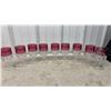 Image 4 : King's Crown 21 Pieces Thumbprint Cranberry Flash Style Goblets, Sherbet Dishes, and More