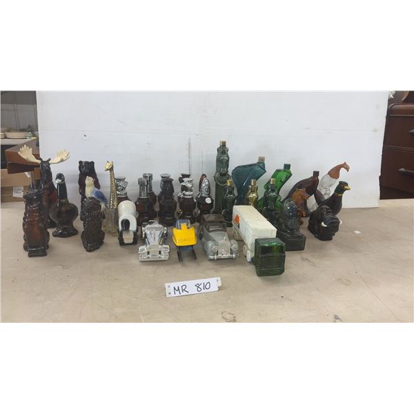 Collection of Vintage Avon Figural Cologne Decanters, Animals, Vehicles, and More