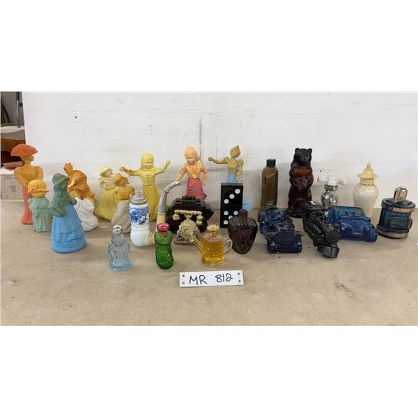 Vintage Avon Figural Cologne and Perfume Bottles, Assorted Shapes and Colors, and More