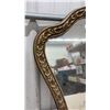 Image 7 : Vintage Glass Cylindrical Pendant Light with Brass Chain & Framed Mirror