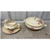 Image 7 : Sovereign Potters Rose Garden Pattern Earthenware Dinnerware Set with Serving Pieces