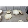 Image 8 : Sovereign Potters Rose Garden Pattern Earthenware Dinnerware Set with Serving Pieces