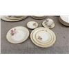 Image 9 : Sovereign Potters Rose Garden Pattern Earthenware Dinnerware Set with Serving Pieces