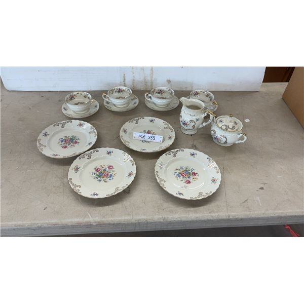 Mitterteich Bavaria Floral Bouquet Dinnerware Set with Cups, Saucers, and More