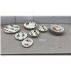 Image 1 : Mountain Wood Trellis Blossom Stoneware Plates and Fruit Pattern Dinnerware Set