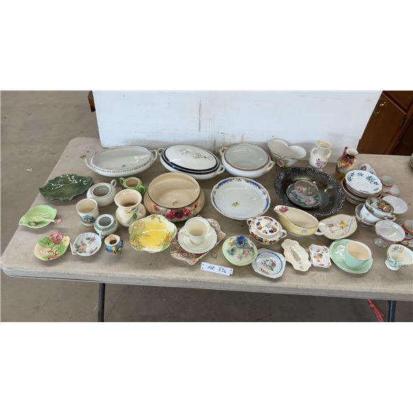 Assorted Vintage Porcelain / China Serving Dishes, Tureens, Creamers, Cups, and More