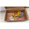 Image 10 : Woven Wicker Basket with Handle, Activity Kit, Wrapping Paper, Wooden Box, and More