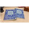 Image 4 : Woven Wicker Basket with Handle, Activity Kit, Wrapping Paper, Wooden Box, and More