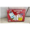 Image 7 : Woven Wicker Basket with Handle, Activity Kit, Wrapping Paper, Wooden Box, and More