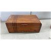 Image 9 : Woven Wicker Basket with Handle, Activity Kit, Wrapping Paper, Wooden Box, and More
