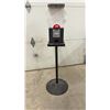 Image 1 : Gum Ball Candy Vending Machine with Zigzag Globe, 25-Cent Mechanism, Key, 46" Tall on Pedestal Base
