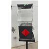 Image 2 : Gum Ball Candy Vending Machine with Zigzag Globe, 25-Cent Mechanism, Key, 46" Tall on Pedestal Base