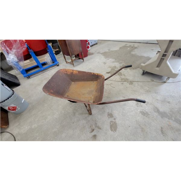 Vintage Steel Wheelbarrow