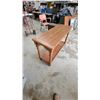 Image 4 : Pine Console Table with Plank Top, Lower Shelf, and Turned Legs28 x 18 x 48"