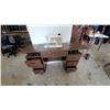 Image 1 : Singer Model 758 Sewing Machine in Walnut Coloured Cabinet with Drawers