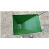 Image 5 : Green Metal Single-Wheel Wheelbarrow with Numbered Volume Markings