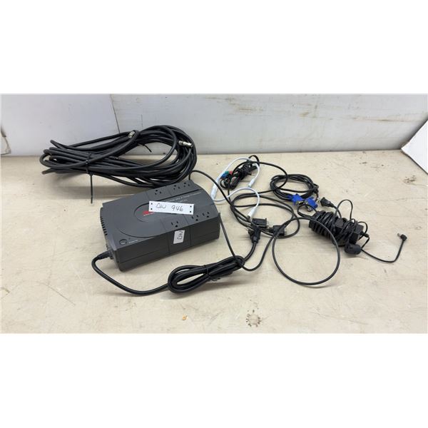 APC Back-UPS ES 500 Uninterruptible Power Supply with Surge Protection, Cables, and More