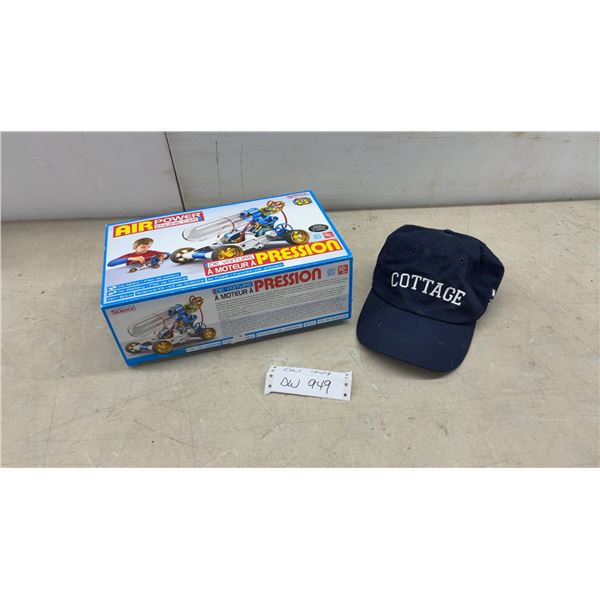 Air Power Engine Car DIY Science Kit and Cottage Embroidered Baseball Cap