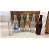Image 2 : Vintage 7UP and Blackwoods Wooden Beverage Crates with Coca-Cola and Hires Bottles and More