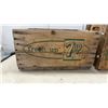 Image 5 : Vintage 7UP and Blackwoods Wooden Beverage Crates with Coca-Cola and Hires Bottles and More