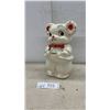 Image 1 : Lefton Mr. and Mrs. Bear Ceramic Cookie Jar, White with Hand-Painted Details