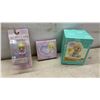 Image 9 : Large Collection Precious Moments Enesco October Melody Rocking Horse Bank, Clock, Figurines, and