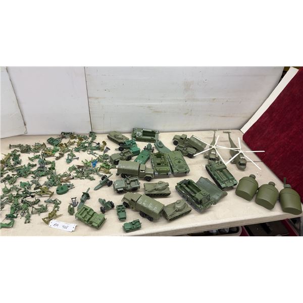 Vintage Tim Mee Toys Plastic Army Men, Tanks, Trucks, Helicopters, Artillery, and More