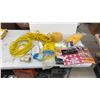 Image 1 : Yellow Polypropylene Rope Assortment, Twine, Plastic Tablecloth, and More