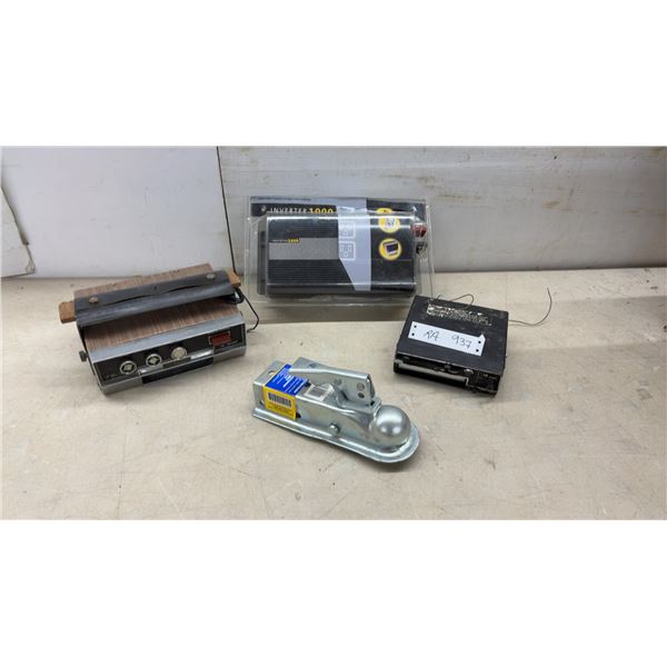 1000-Watt Power Inverter, Sharp 8-Track Player, Trailer Coupler, and More