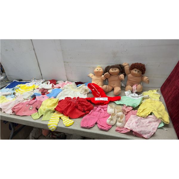 Cabbage Patch Kids Dolls with Assorted Clothing and Shoes