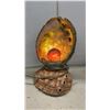 Image 2 : Abalone Shell Lamp, Metal Oil Lamp with Glass Chimney, and Milk Glass Lamp Shade