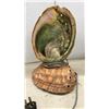 Image 4 : Abalone Shell Lamp, Metal Oil Lamp with Glass Chimney, and Milk Glass Lamp Shade