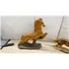 Image 2 : Chalkware Rearing Horse, 16" Tall, Lassie Collie, and Dog Bookends