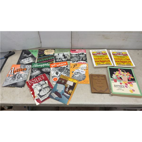 Vintage Crochet Pattern Booklets, 1908 Sears Roebuck Catalogue Replicas, and More