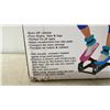 Image 4 : Step Exerciser with Blue and Pink Non-Slip Pedals and Steel Frame