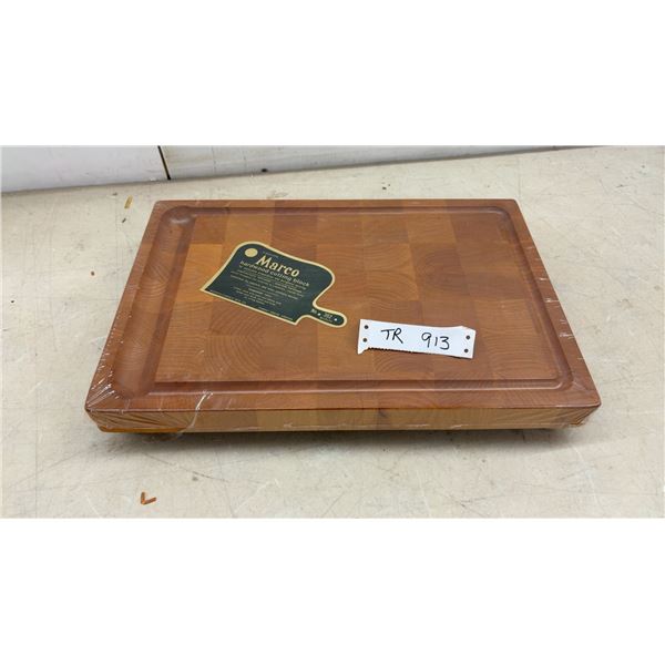 New Marco No. 352 Hardwood End-Grain Cutting Block, 18 x 12 x 2 1/4" with Juice Groove