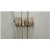 Image 4 : Vintage Painted Wood Two-Door Cabinet, 38 x 31 x 14"