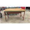 Image 1 : Industrial Wood Top and Metal Frame Workbench, 32 x 31 x 48"