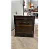 Image 3 : Antique Flat-Top Steamer Trunk with Canvas Exterior and Metal Hardware, 21 x 19 x 36"