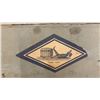 Image 7 : Antique Flat-Top Steamer Trunk with Canvas Exterior and Metal Hardware, 21 x 19 x 36"